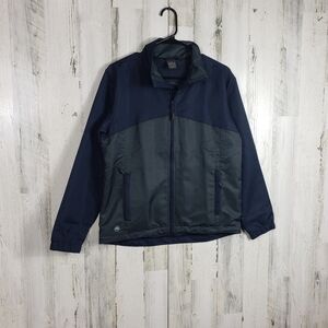 Boys stormtech performance gray, blue light jacket youth size XL